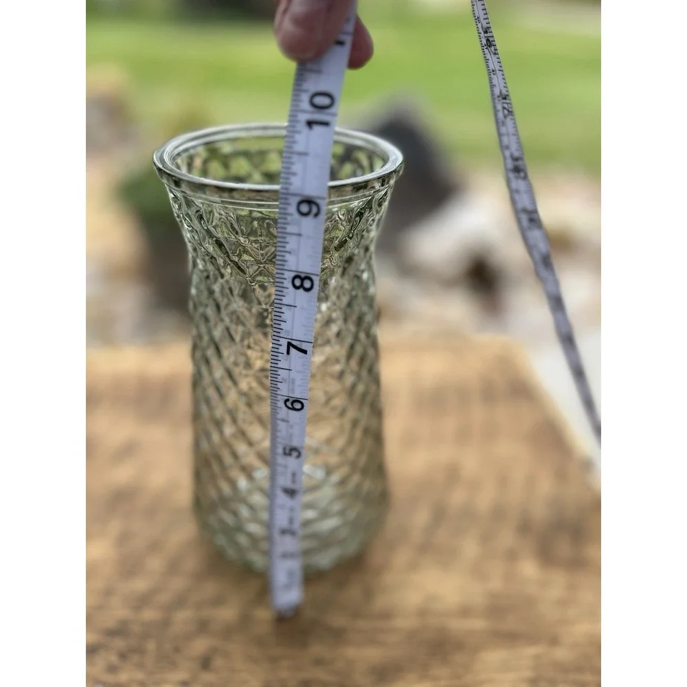 Vintage Anchor Hocking Prescut Clear Glass 9